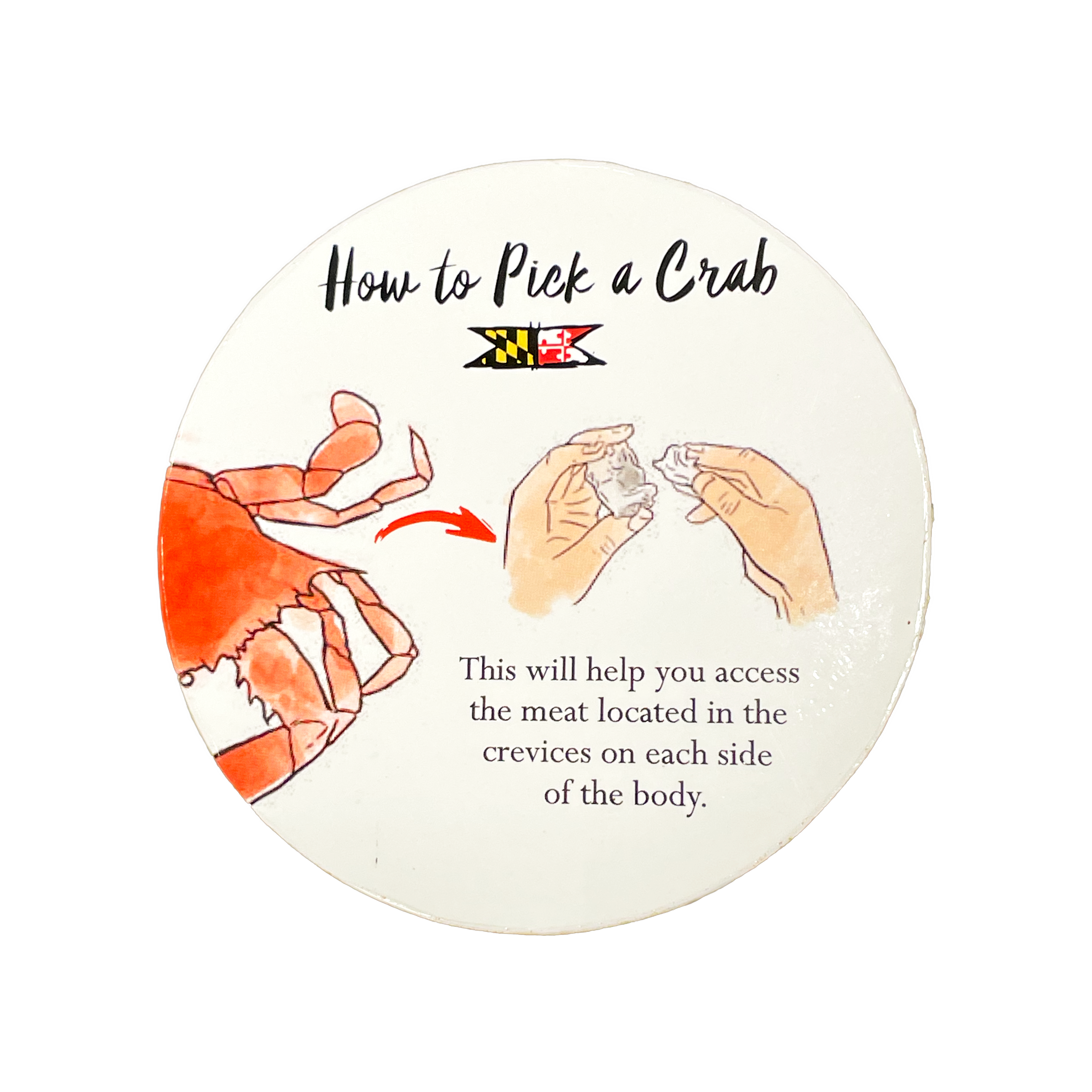 How to Pick a Crab / 8-Piece Cork Coaster Set - Route One Apparel