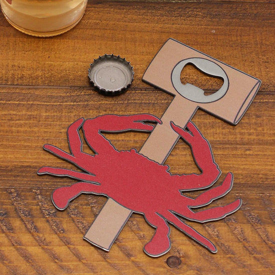 Crab and Mallet (Red) / Bottle Opener Route One Apparel