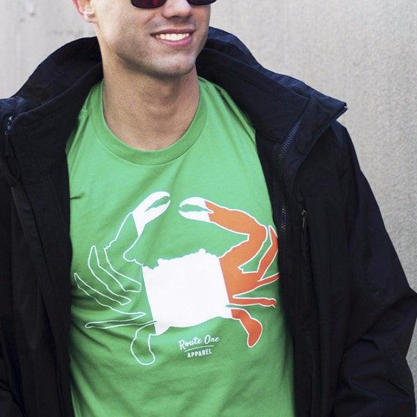 Irish Crab (Green) / Shirt - Route One Apparel