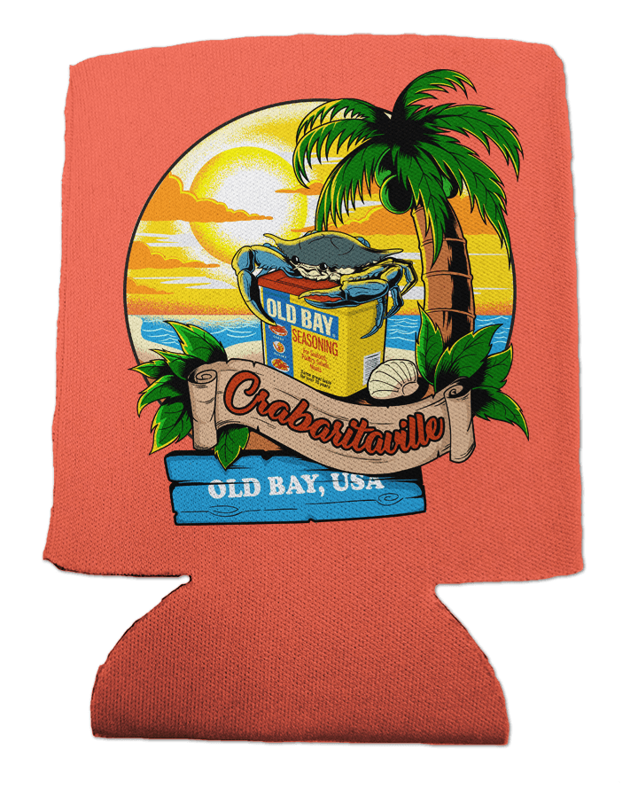 Crabaritaville - Old Bay USA (Salmon) / Can Cooler - Route One Apparel