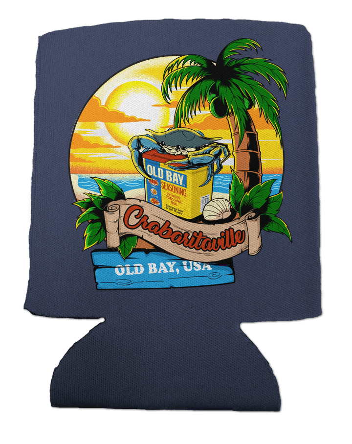 Crabaritaville - Old Bay USA (Blue) / Can Cooler - Route One Apparel