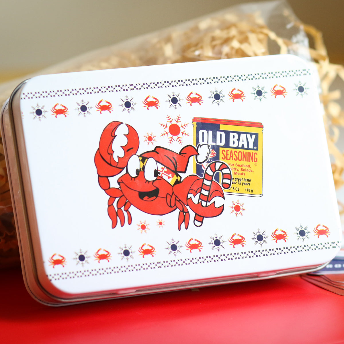 Crabby Holiday (White) / Gift Card Tin - Route One Apparel