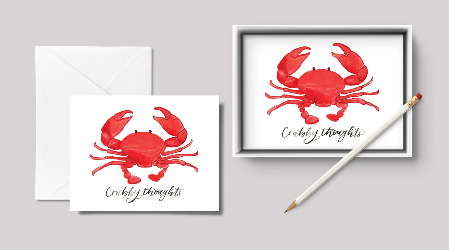 Crabby Thoughts / Notecard Set - Route One Apparel