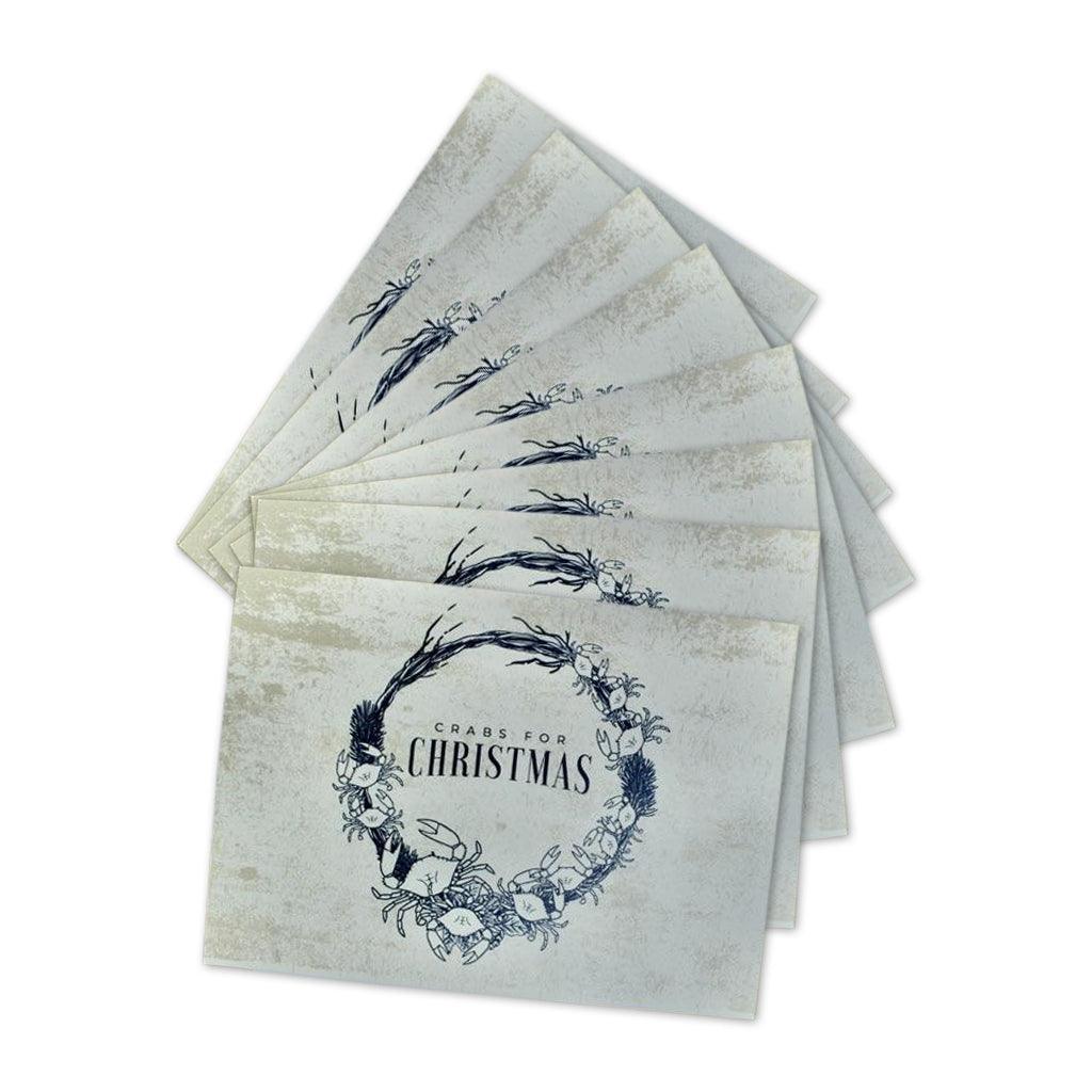 Crabs for Christmas (Natural) / 8-Pack Christmas Cards - Route One Apparel