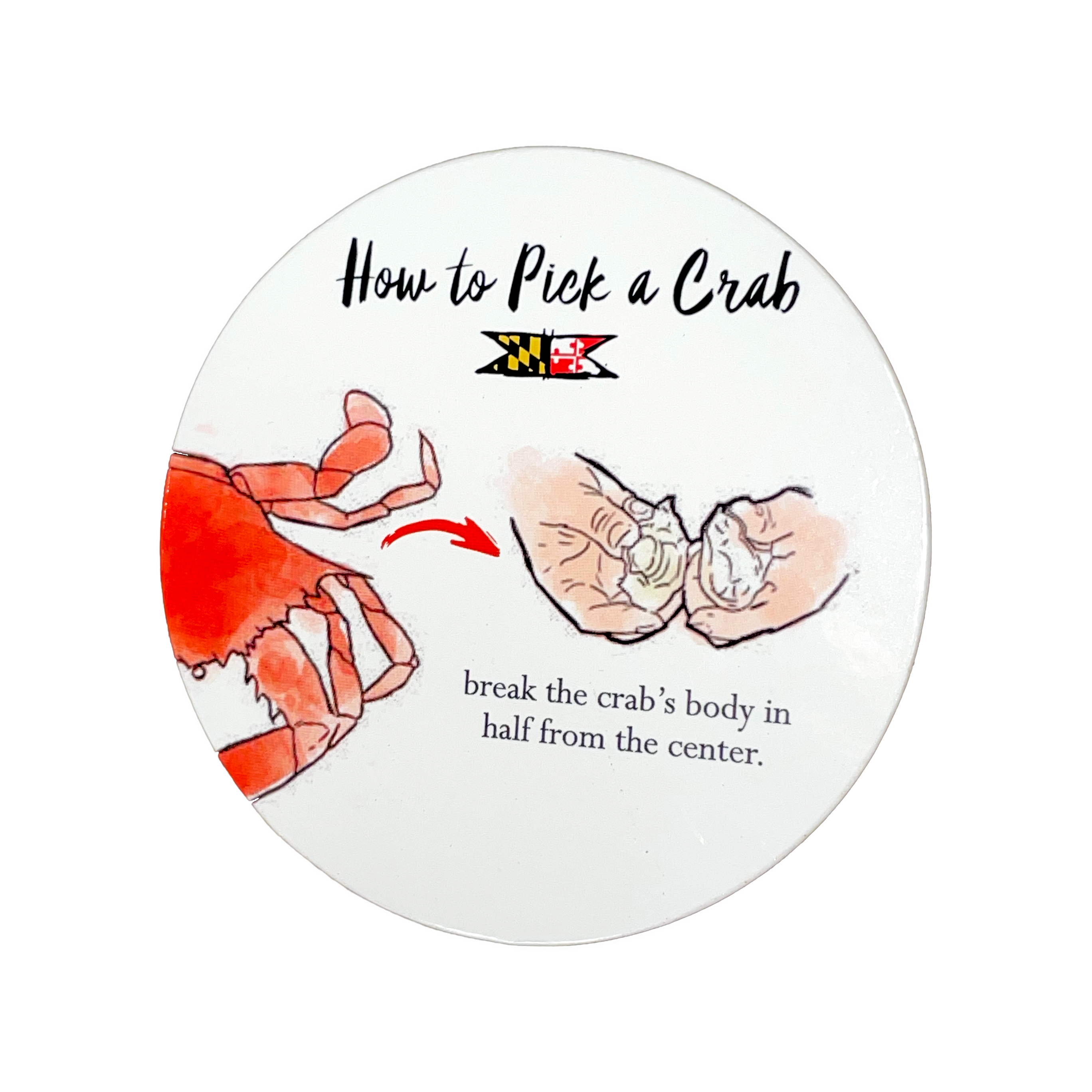 How to Pick a Crab / 8-Piece Cork Coaster Set - Route One Apparel