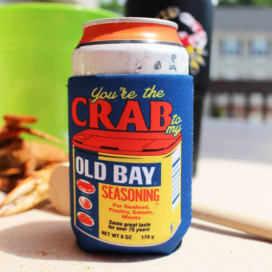 You're The Crab to My Old Bay (Blue) / Can Cooler - Route One Apparel