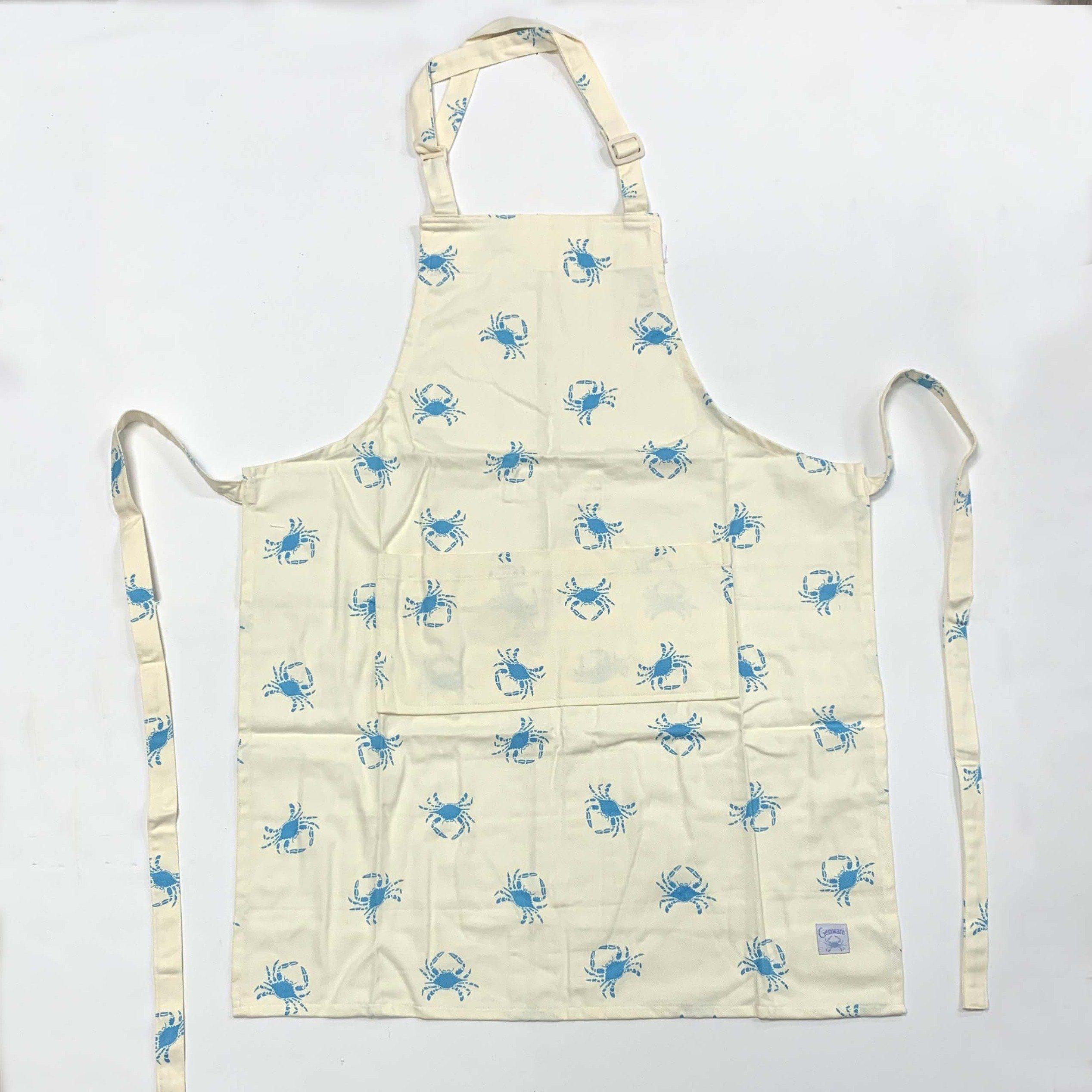 Blue Crab (White & Tropical Blue) / Apron - Route One Apparel