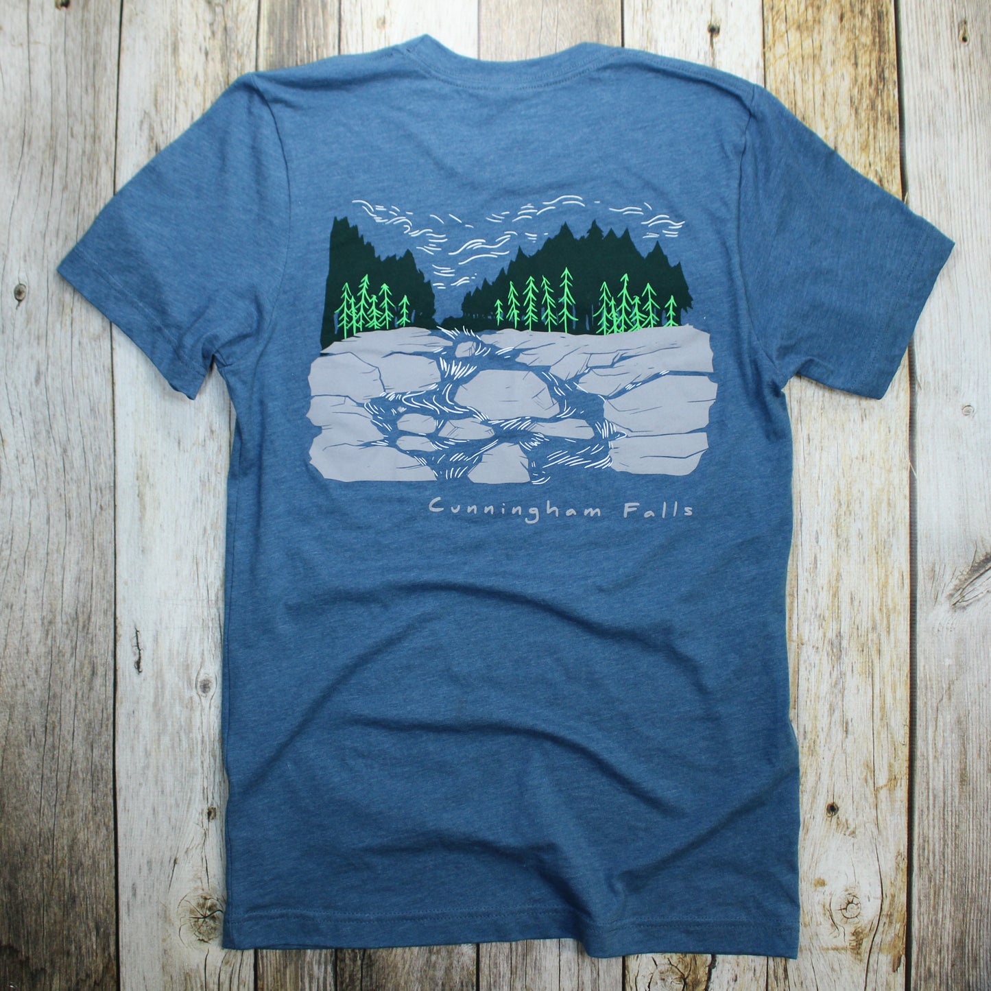 Cunningham Falls State Park (Teal) / Shirt - Route One Apparel