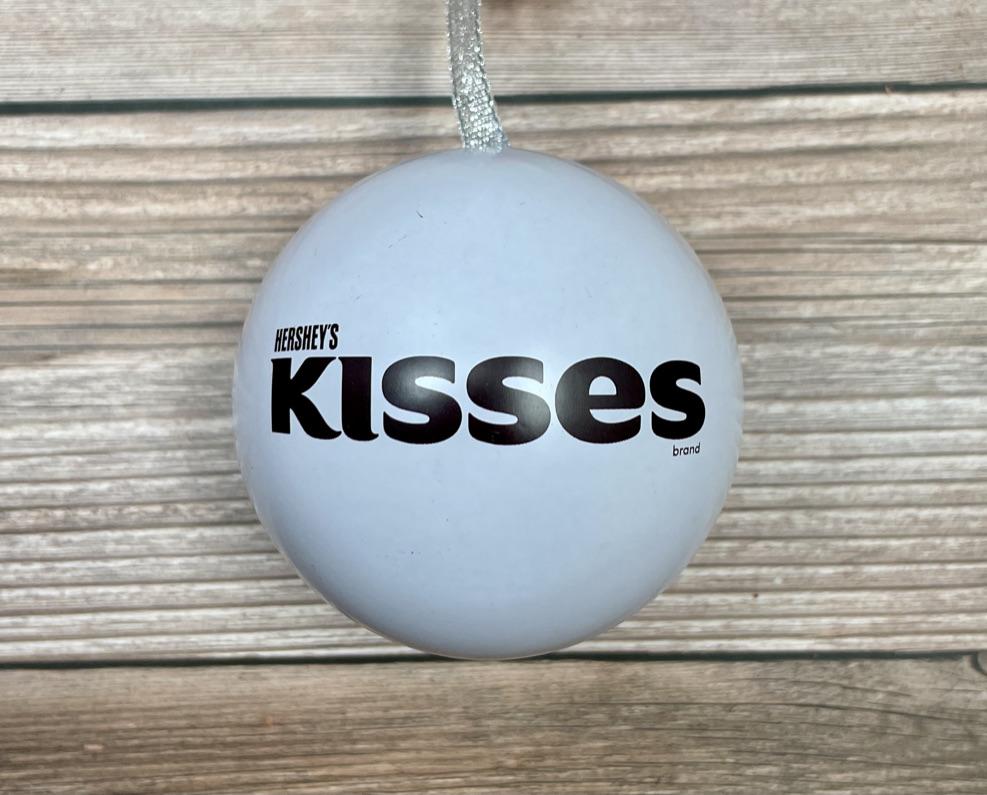 HERSHEY'S KISSES Logo (Silver)  / Tin Ball Ornament - Route One Apparel