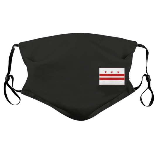 Side DC Flag (Black) / Face Mask - Route One Apparel