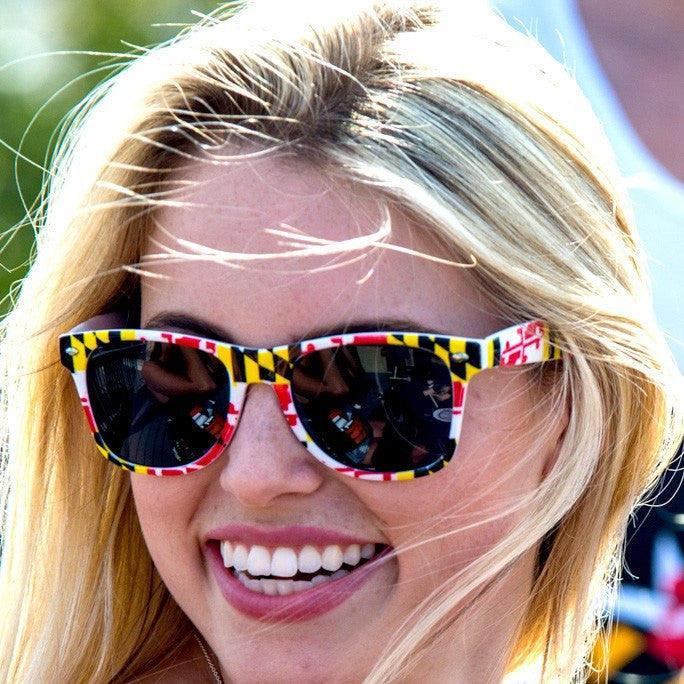 Maryland Full Flag Pattern (White) / Shades - Route One Apparel