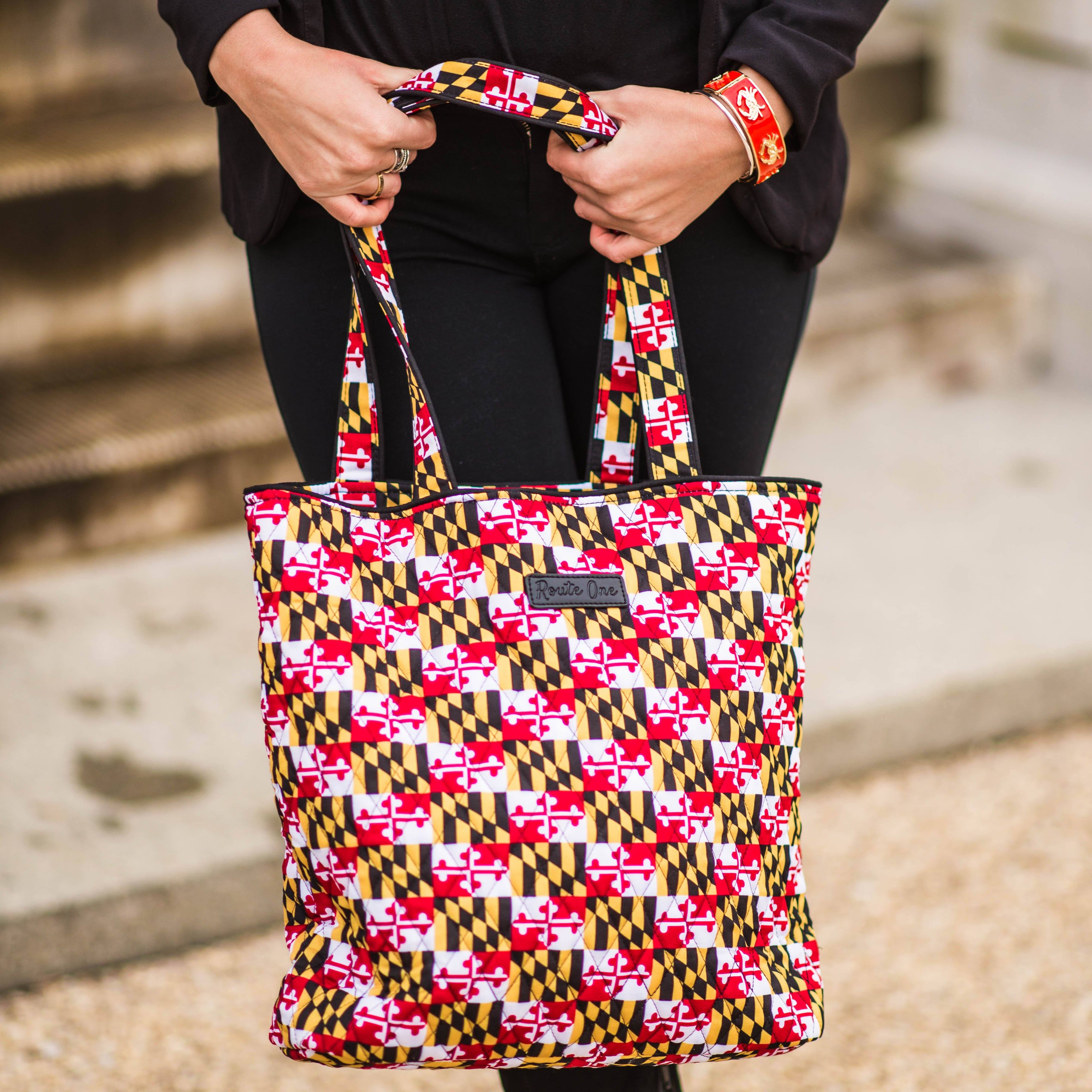 Quilted Maryland Flag / Tote Bag - Route One Apparel