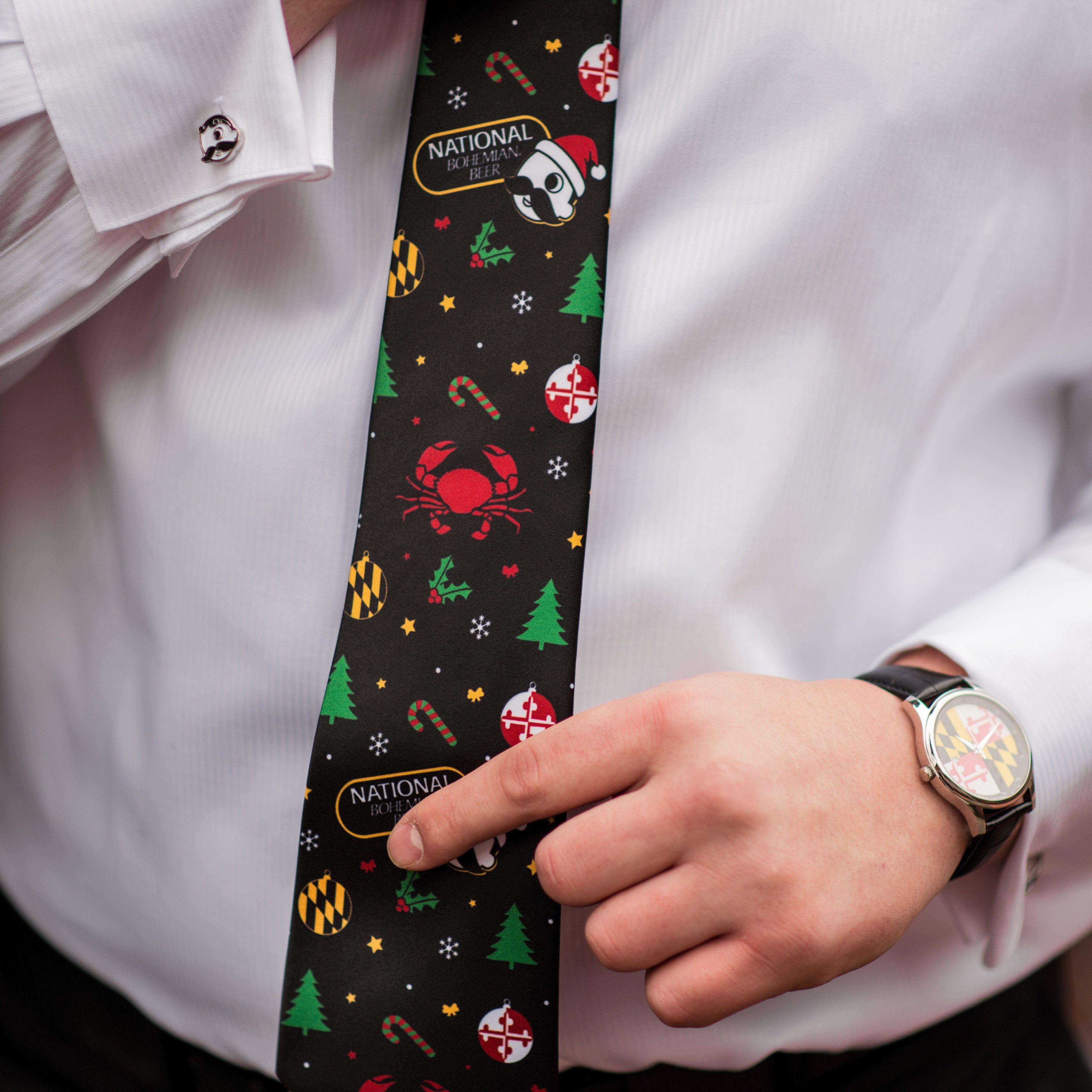 Natty Boh Christmas (Black) / Tie - Route One Apparel