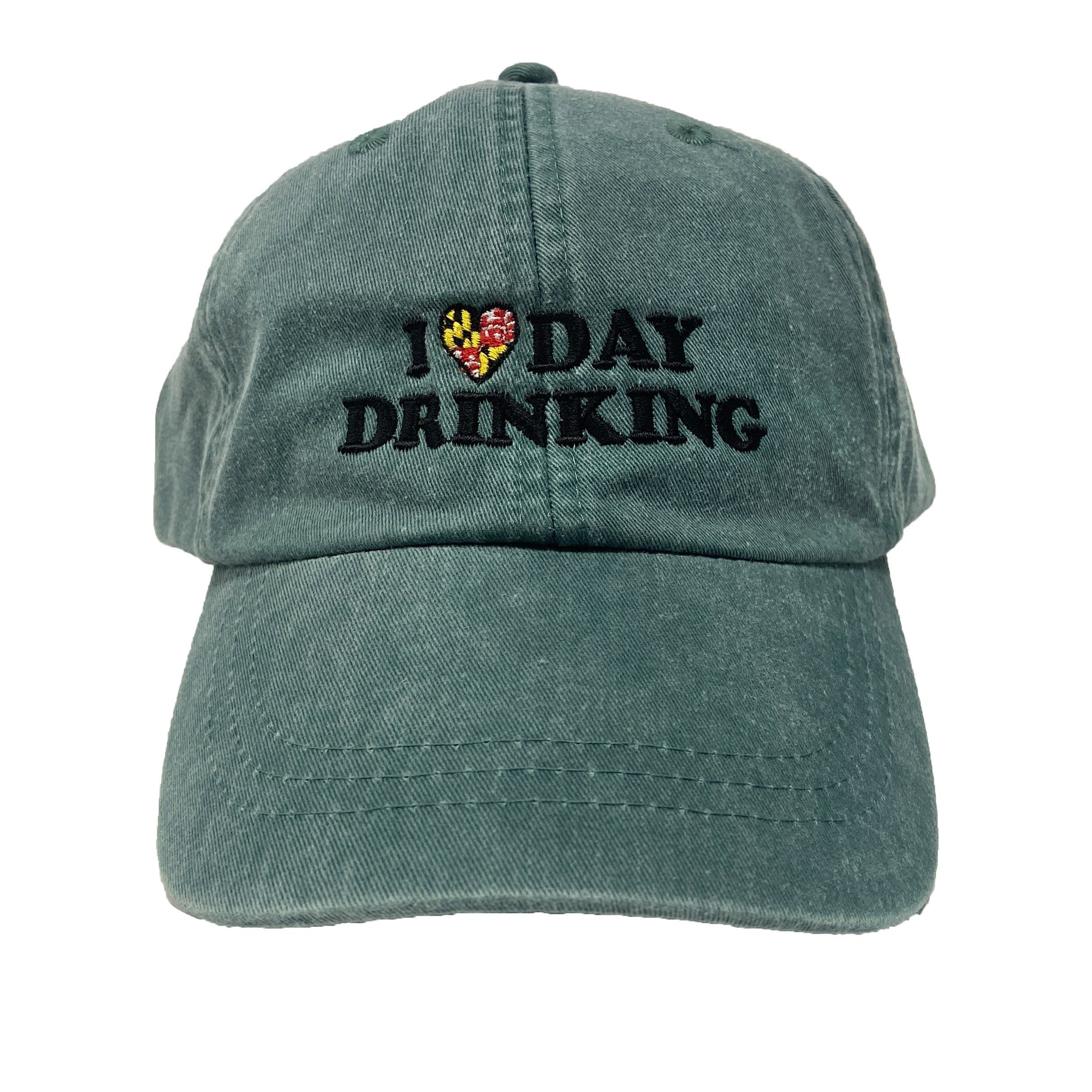 I Heart Day Drinking (Green) / Baseball Hat - Route One Apparel