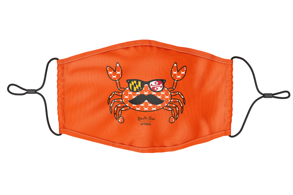 Fun Crab Disguise (Orange) / Youth Face Mask - Route One Apparel