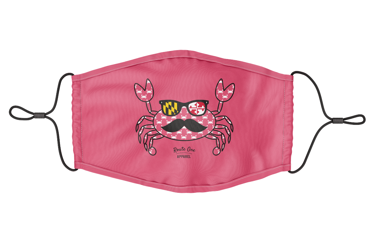 Fun Crab Disguise (Pink) / Youth Face Mask - Route One Apparel