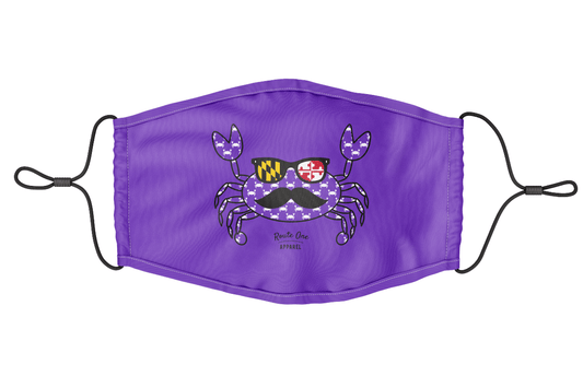 Fun Crab Disguise (Purple) / Youth Face Mask - Route One Apparel