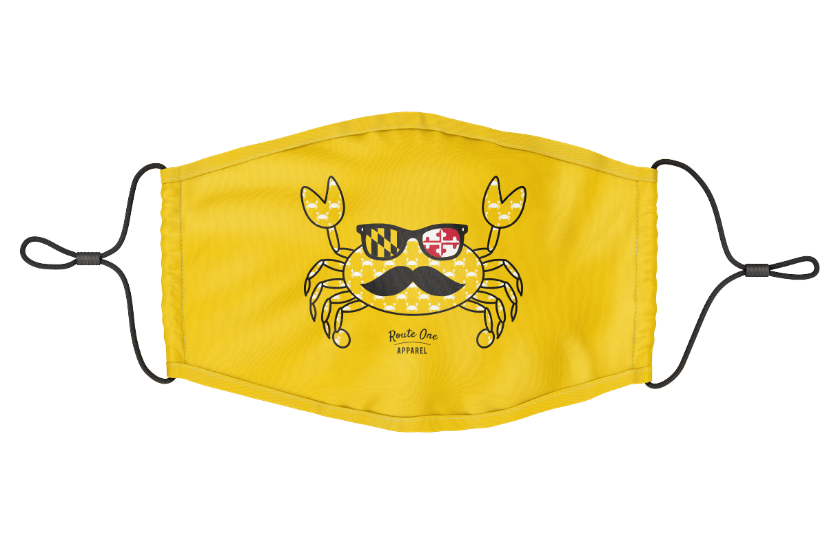 Fun Crab Disguise (Yellow) / Youth Face Mask - Route One Apparel