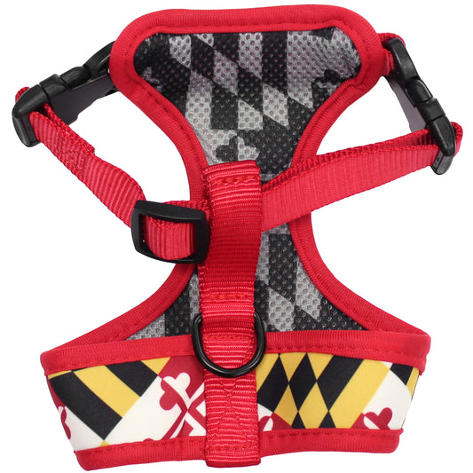 Maryland Flag and Greyscale / Reversible Dog Harness - Route One Apparel