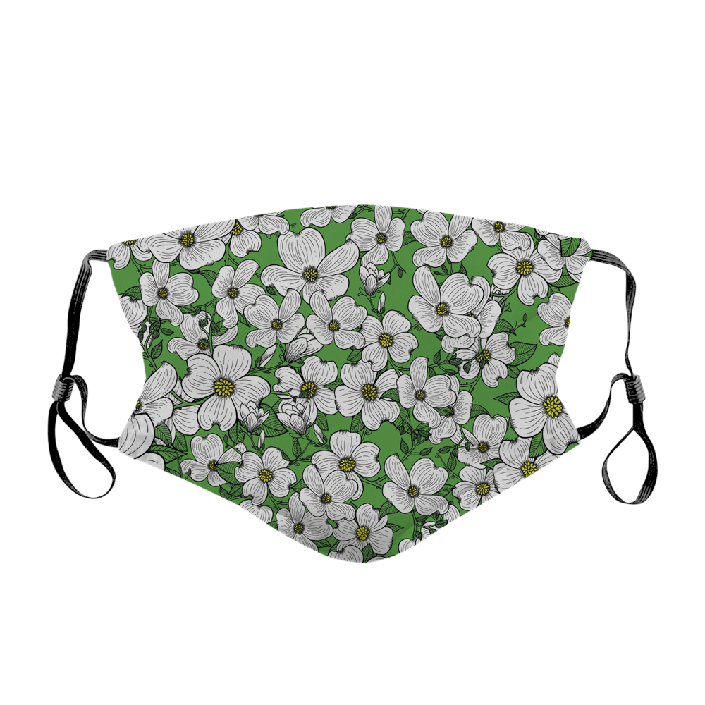 Virginia Dogwood (Green) / Face Mask - Route One Apparel