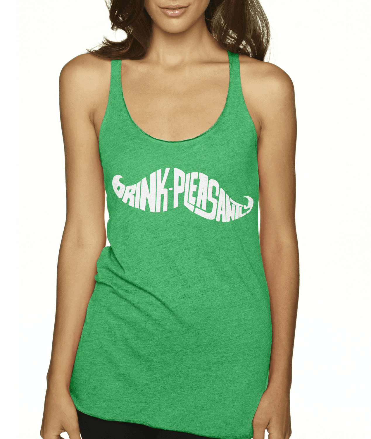Drink Pleasantly / Ladies Racerback Tank - Route One Apparel