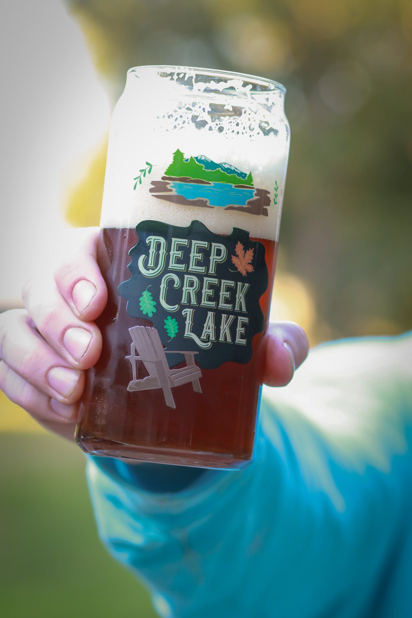 Deep Creek Mural / Tall Beer Glass - Route One Apparel
