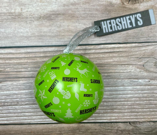 HERSHEY'S holiday (Green)  / Tin Ball Ornament - Route One Apparel