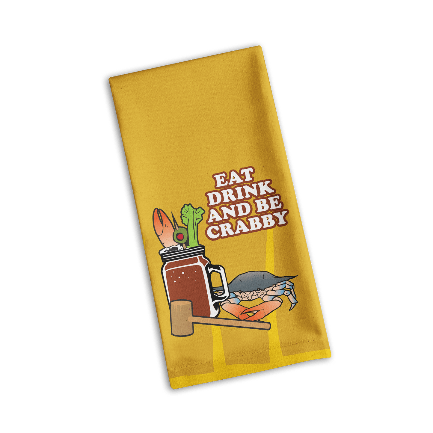 Eat, Drink, and Be Crabby / Kitchen Towel - Route One Apparel