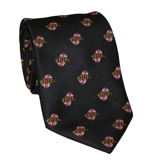 Embroidered Waving Maryland Flag (Black) / Tie - Route One Apparel