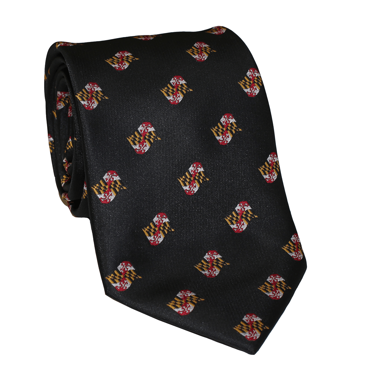 Route One Apparel Embroidered Waving Maryland Flag (Black) / Tie