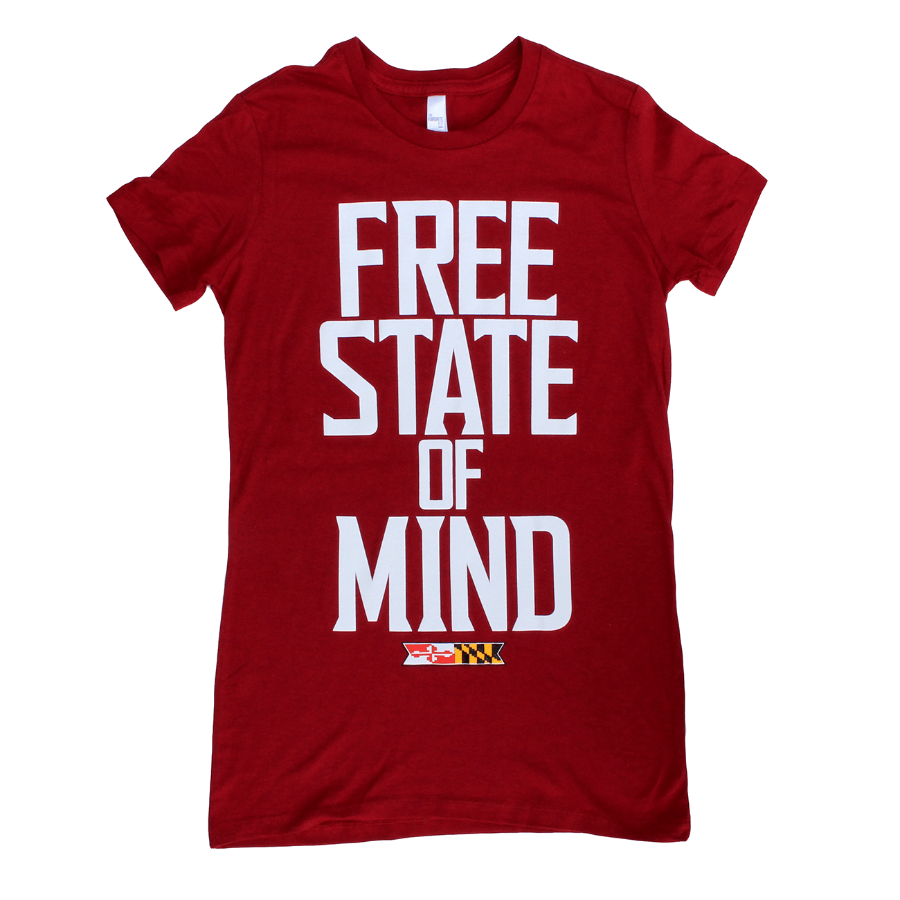 Free State Of Mind (Red) / Ladies Shirt - Route One Apparel