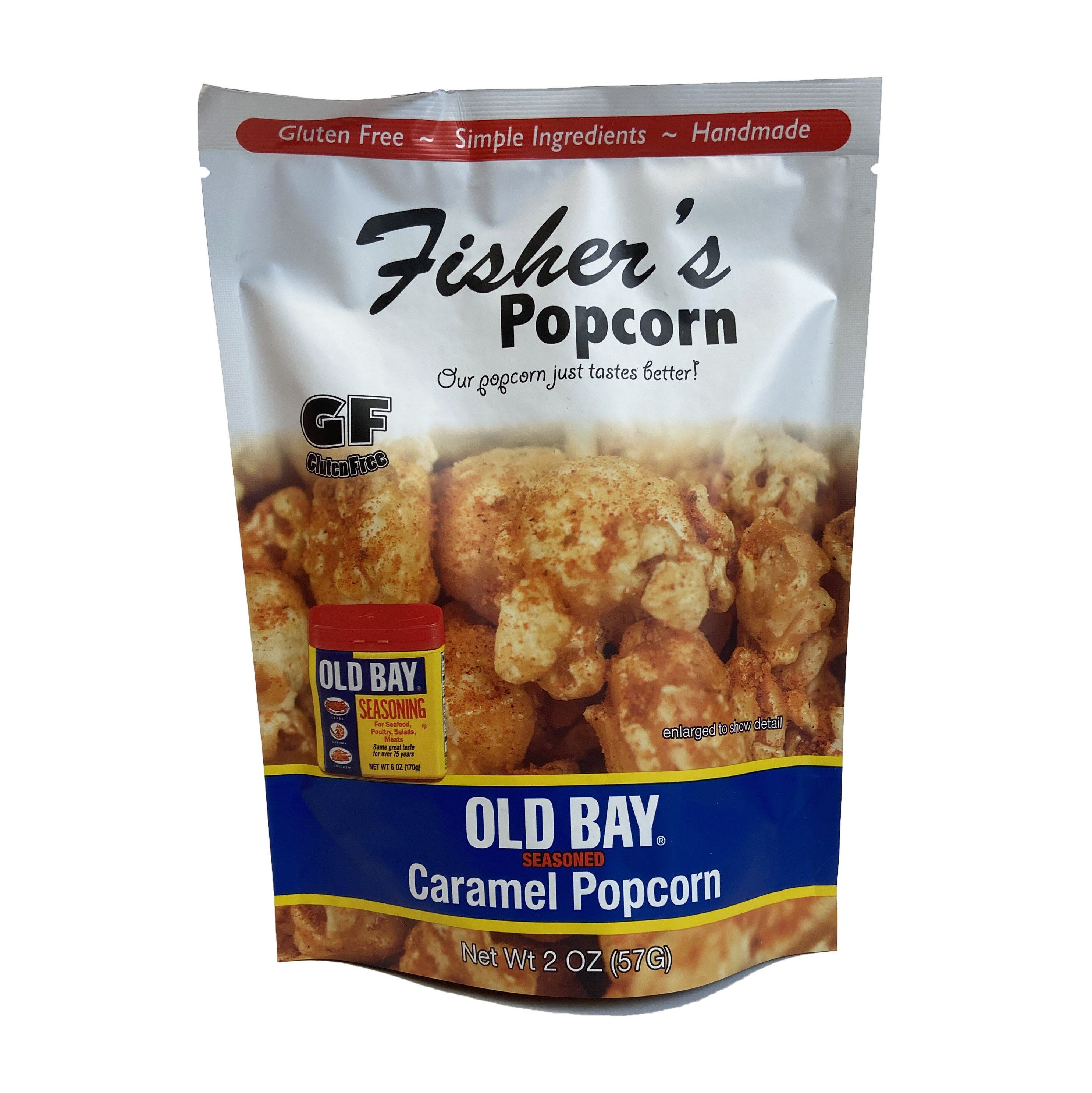 Old Bay Seasoned Caramel (2 oz Pouch) / 6-Pack Popcorn | Route One Apparel