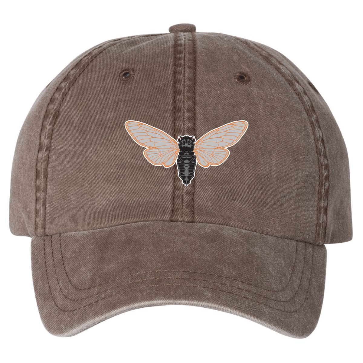 Flying Cicada (Brown) / Baseball Hat - Route One Apparel