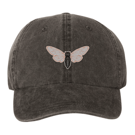Flying Cicada (Black) / Baseball Hat - Route One Apparel