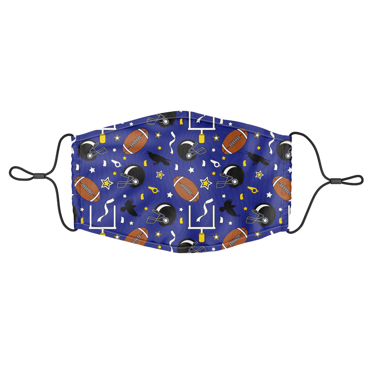 Baltimore Football Pattern / Youth Face Mask - Route One Apparel