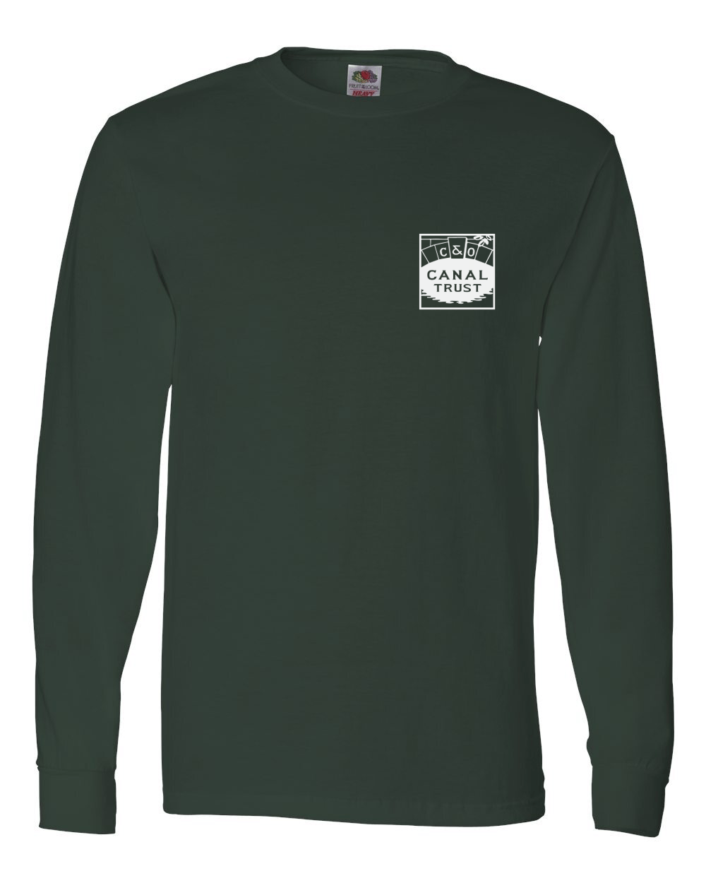 C&O Canal Bike in Nature (Forest Green) / Long Sleeve Shirt - Route One Apparel