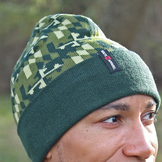 Green Camo Maryland Flag / Beanie - Route One Apparel