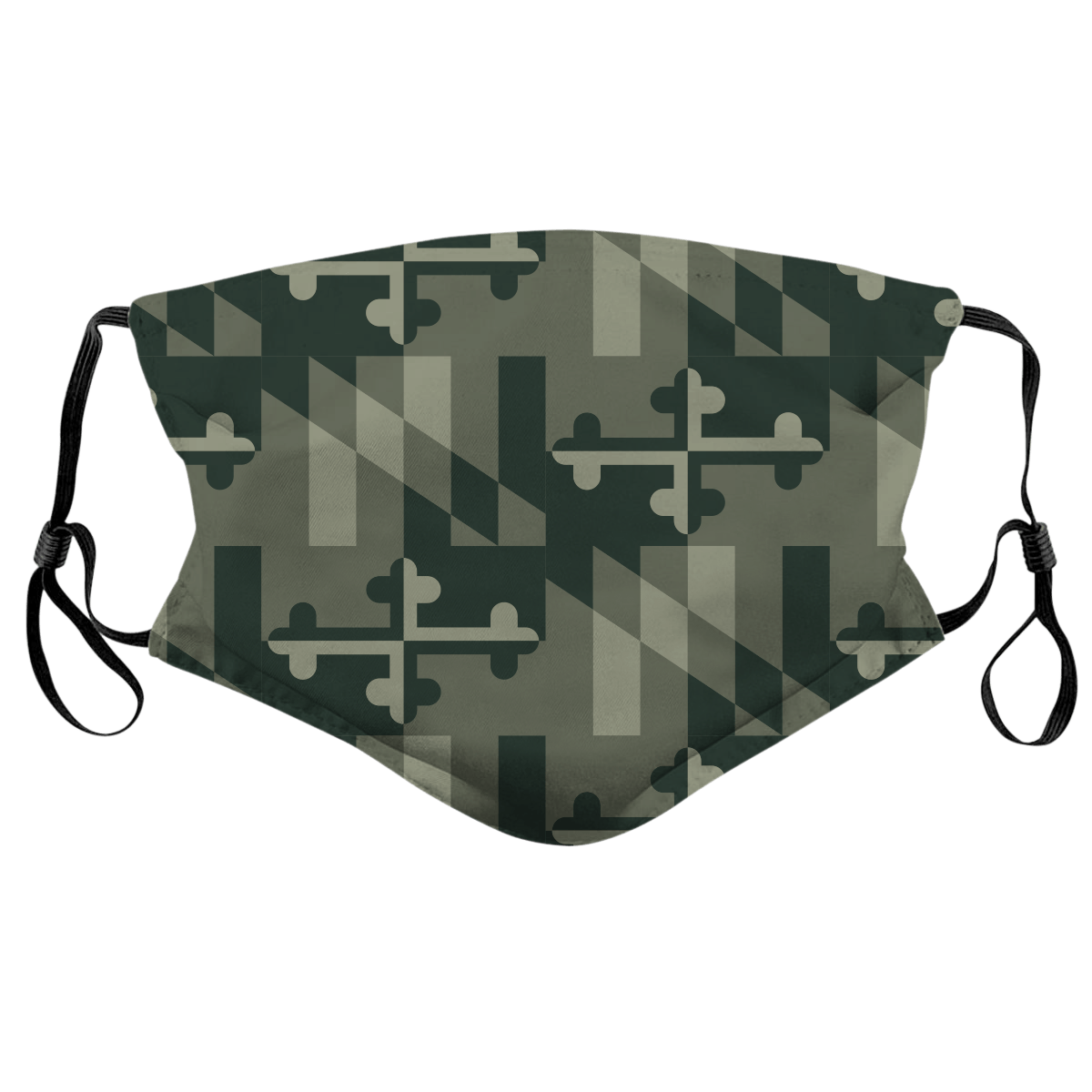 Green Camo Maryland Flag / Face Mask - Route One Apparel
