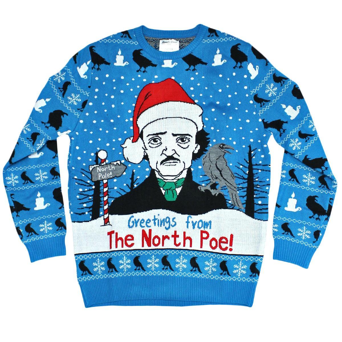 Greetings From the North Poe (Blue) / Knit Sweater - Route One Apparel