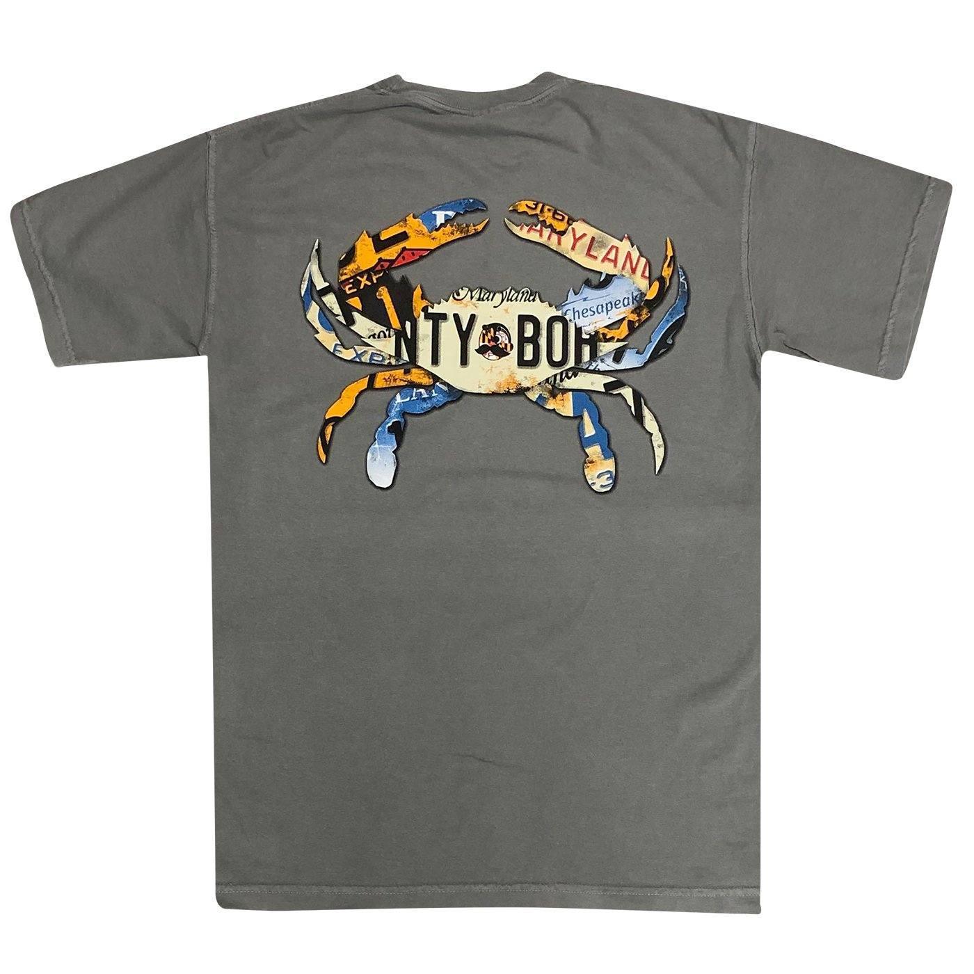 Natty Boh License Plate Crab (Grey) / Shirt - Route One Apparel