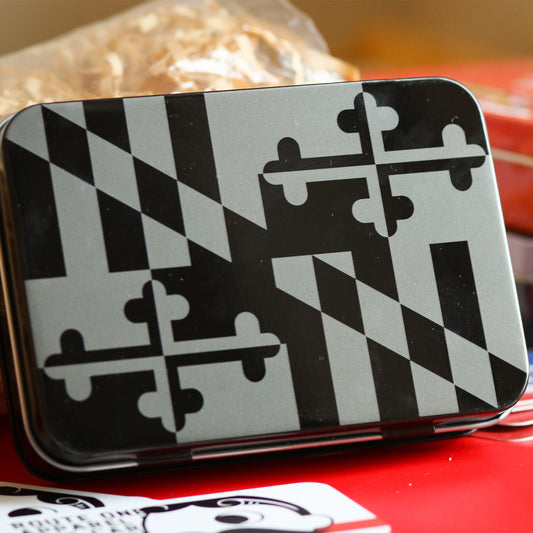 Maryland Flag (Greyscale) / Gift Card Tin - Route One Apparel