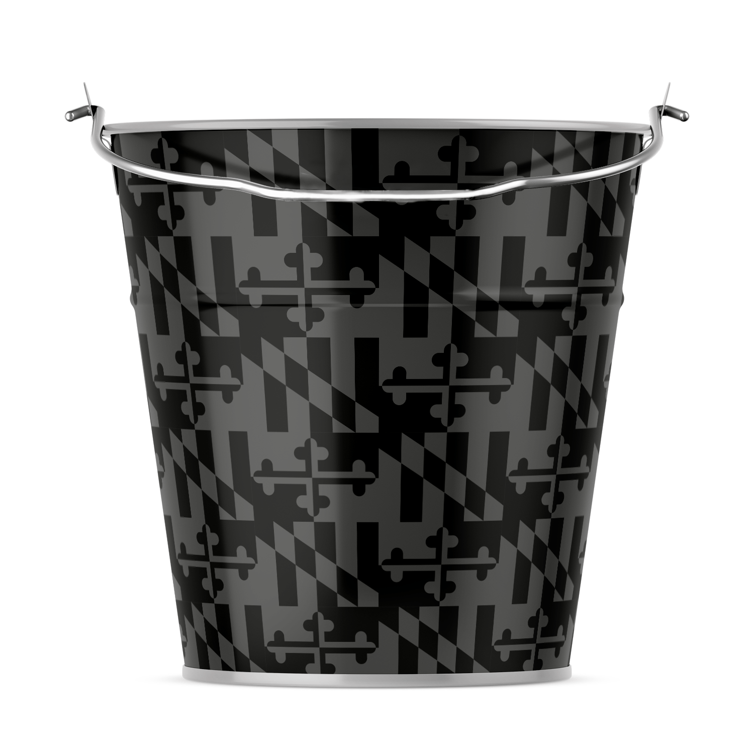*PRE-ORDER* Greyscale Maryland Flag / Metal Bucket (Estimated Ship Date: 5/25) - Route One Apparel