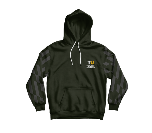 Towson Tiger Tooth Sleeves (Greyscale) / Hoodie - Route One Apparel