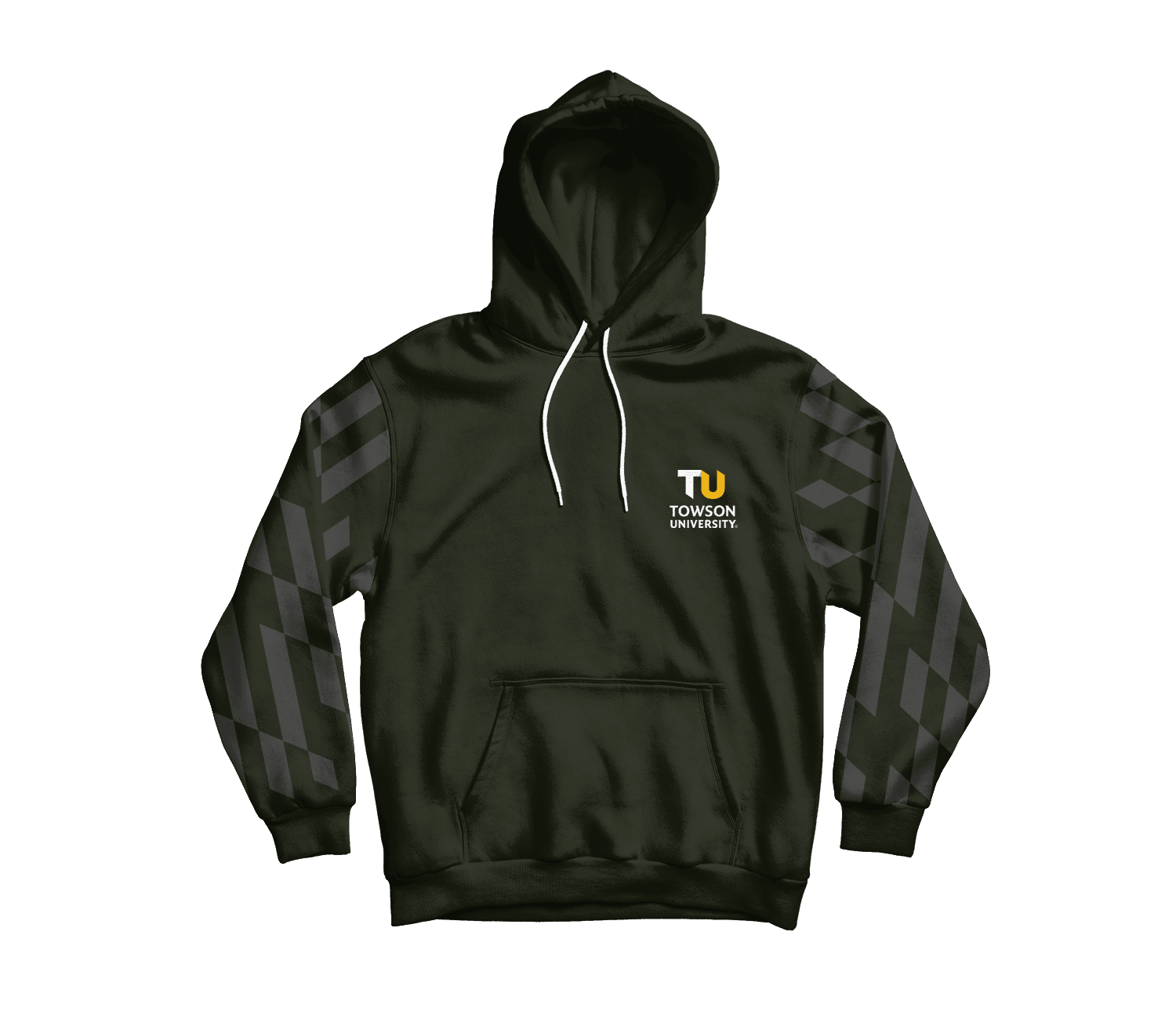 CLC Licensing - Towson Towson Tigertooth Sleeves (Grayscale) / Hoodie