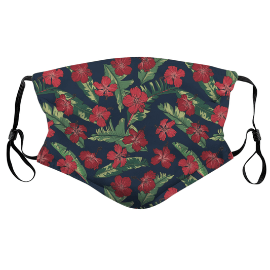 Hibiscus Paradise (Navy) / Face Mask - Route One Apparel