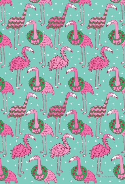 Holiday Flamingos / Kitchen Towel - Route One Apparel