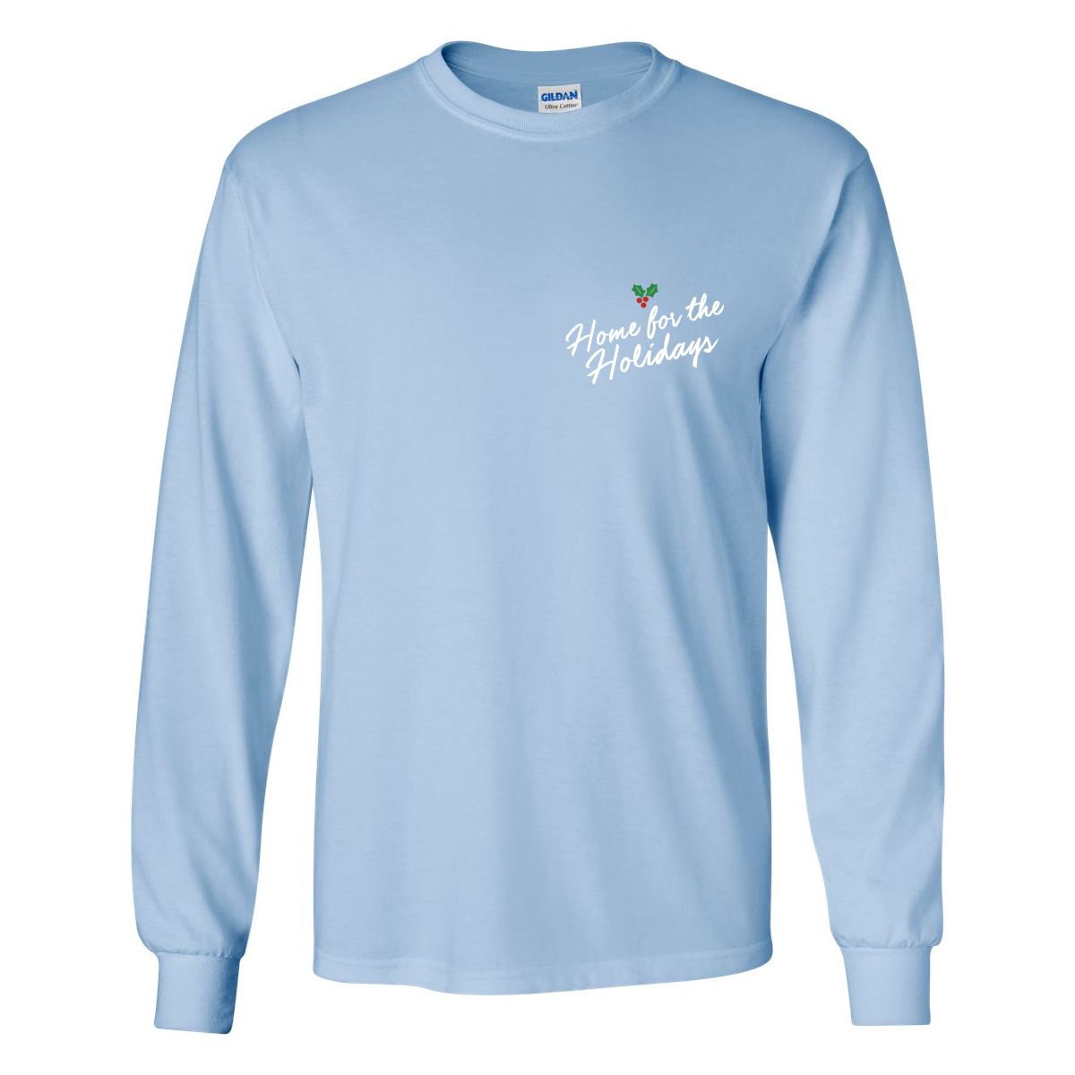 *PRE-ORDER* Home for the Holidays Christmas Tree Truck (Light Blue) / Long Sleeve Shirt (Estimated Ship Date: 12/15) - Route One Apparel