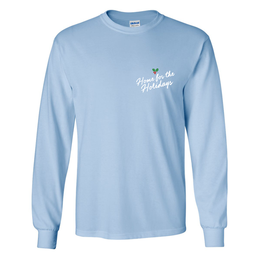 *PRE-ORDER* Home for the Holidays Christmas Tree Truck (Light Blue) / Long Sleeve Shirt (Estimated Ship Date: 12/15) - Route One Apparel