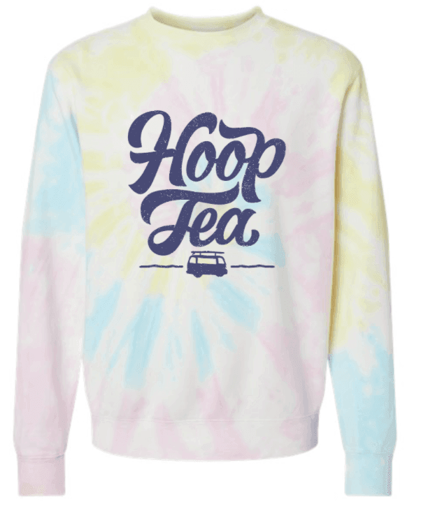 *PRE-ORDER* Hoop Tea Logo (Sunset Swirl Tie Dye) / Crew Sweatshirt (Estimated Ship date: 10/21) - Route One Apparel