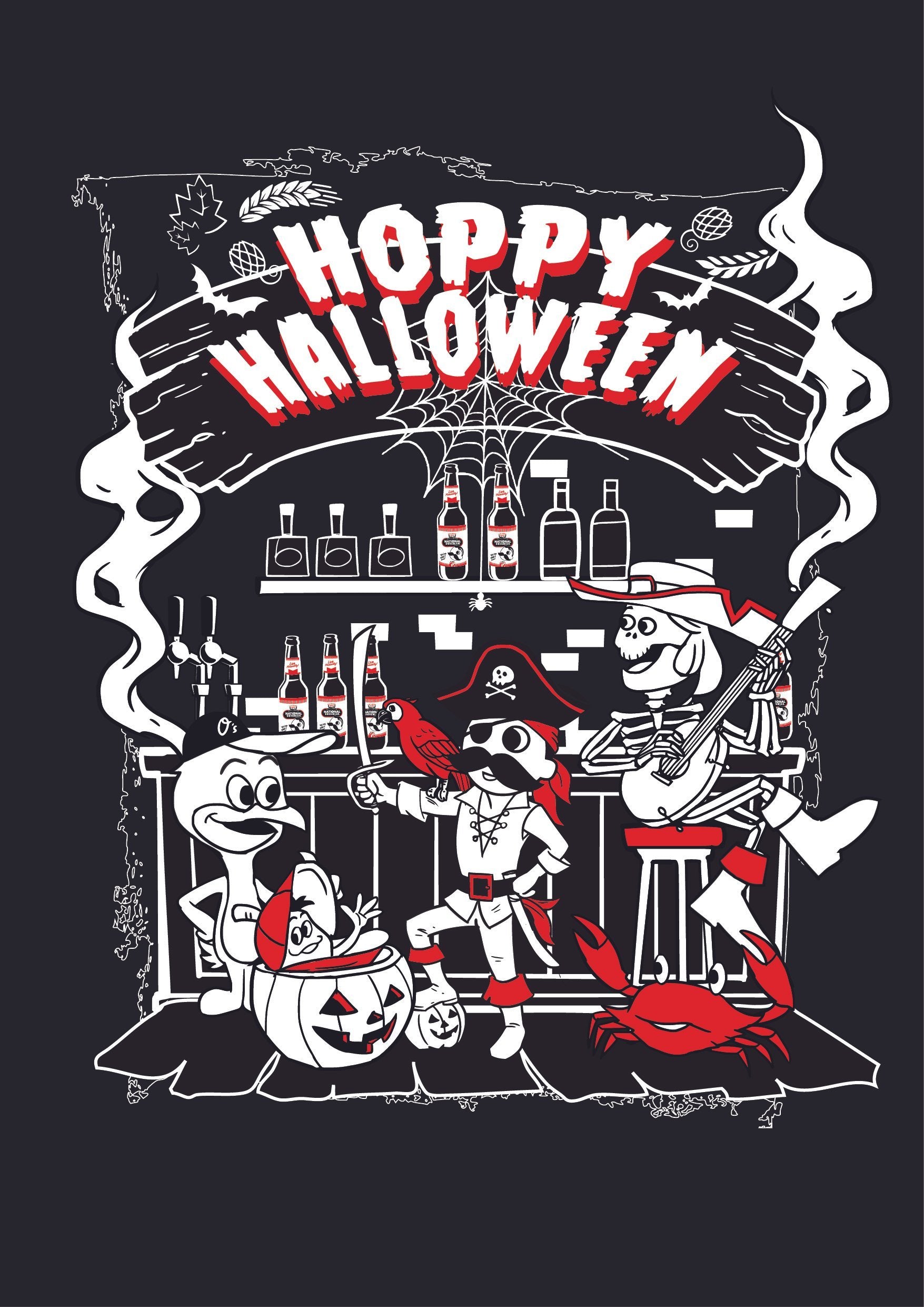 Natty Boh's Hoppy Halloween (Black) / Shirt - Route One Apparel